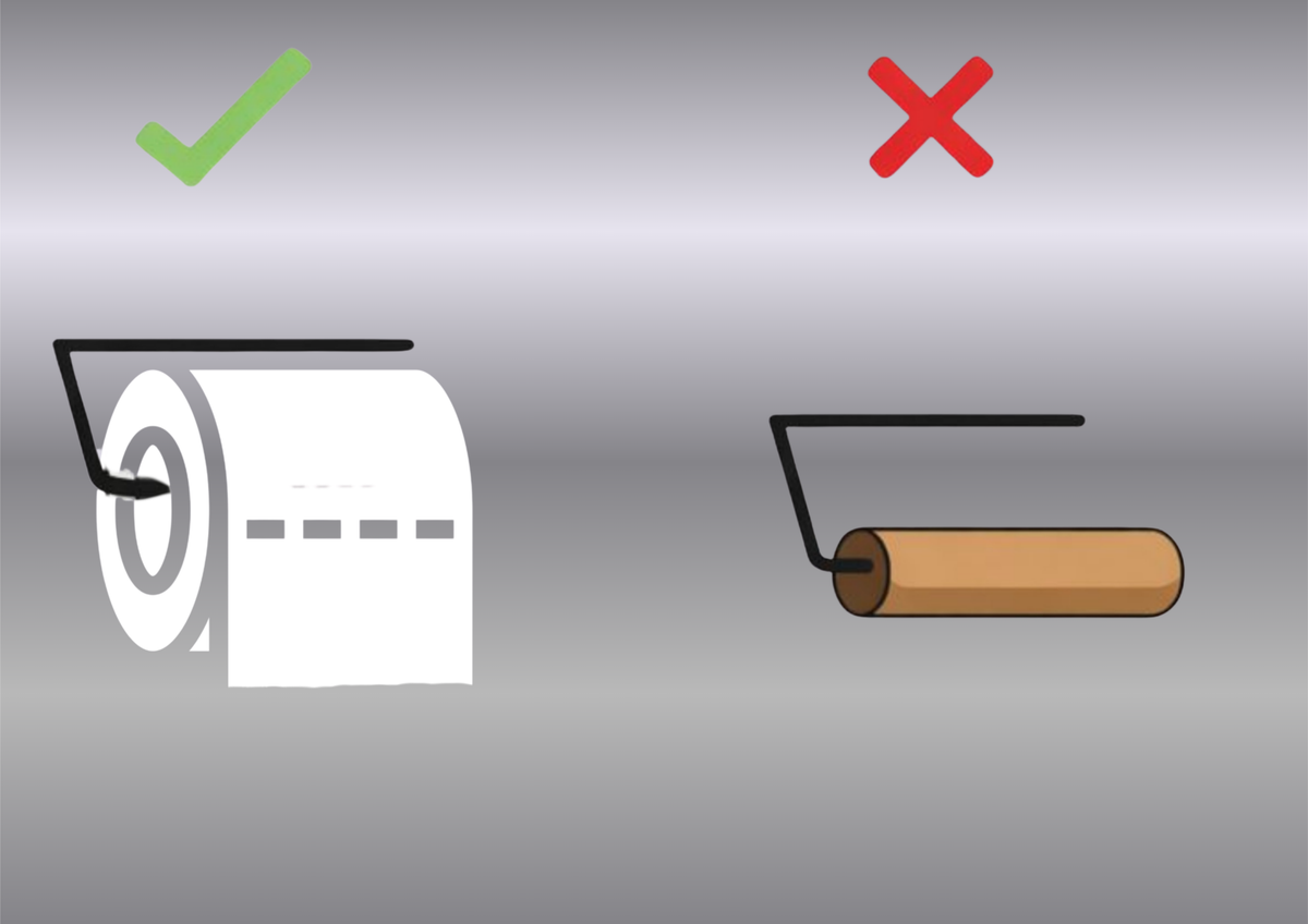 Toilettenpapier nicht vergessen – Lustiges WC-Schild | Piktogramm Toilettenschild aus Metall