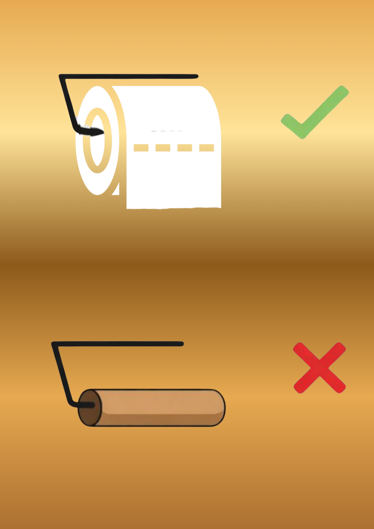 Toilettenpapier nicht vergessen – Lustiges WC-Schild | Piktogramm Toilettenschild aus Metall