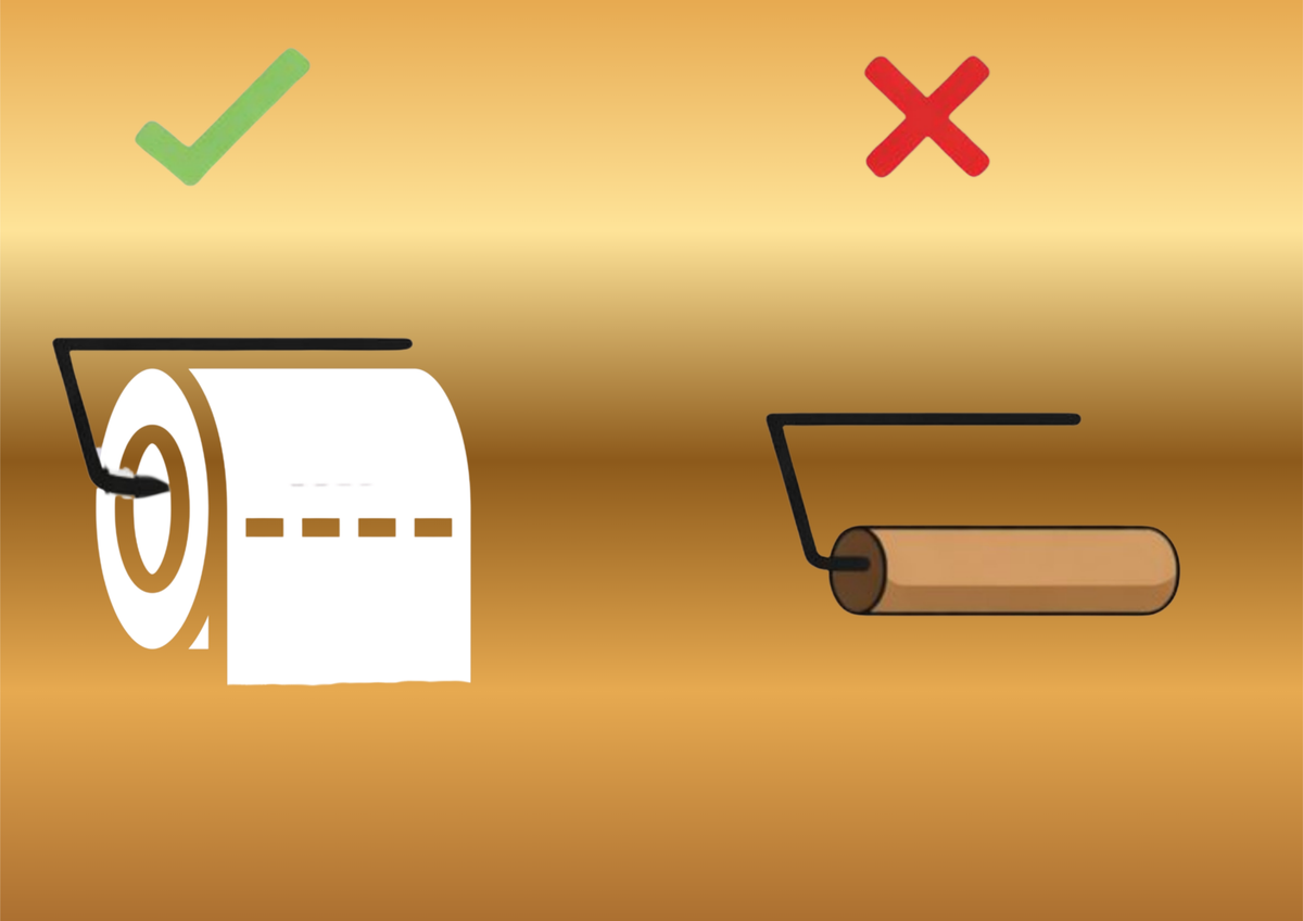 Toilettenpapier nicht vergessen – Lustiges WC-Schild | Piktogramm Toilettenschild aus Metall