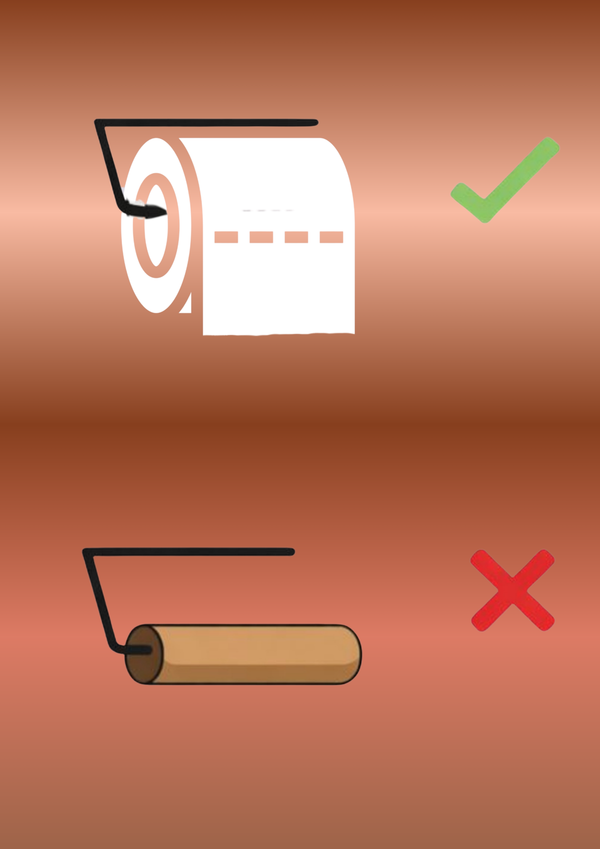 Toilettenpapier nicht vergessen – Lustiges WC-Schild | Piktogramm Toilettenschild aus Metall