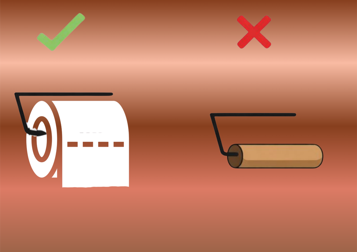 Toilettenpapier nicht vergessen – Lustiges WC-Schild | Piktogramm Toilettenschild aus Metall