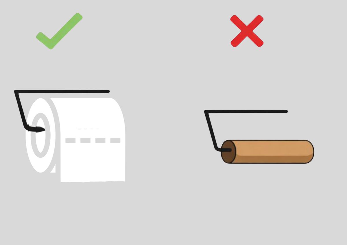 Toilettenpapier nicht vergessen – Lustiges WC-Schild | Piktogramm Toilettenschild aus Metall