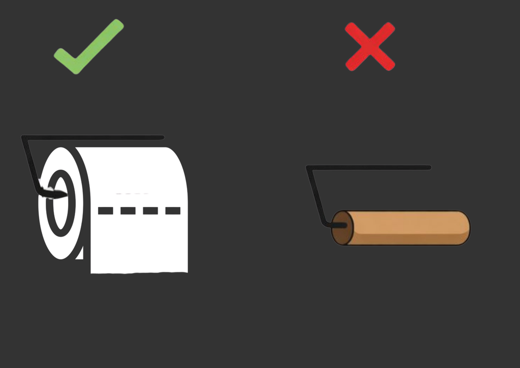 Toilettenpapier nicht vergessen – Lustiges WC-Schild | Piktogramm Toilettenschild aus Metall